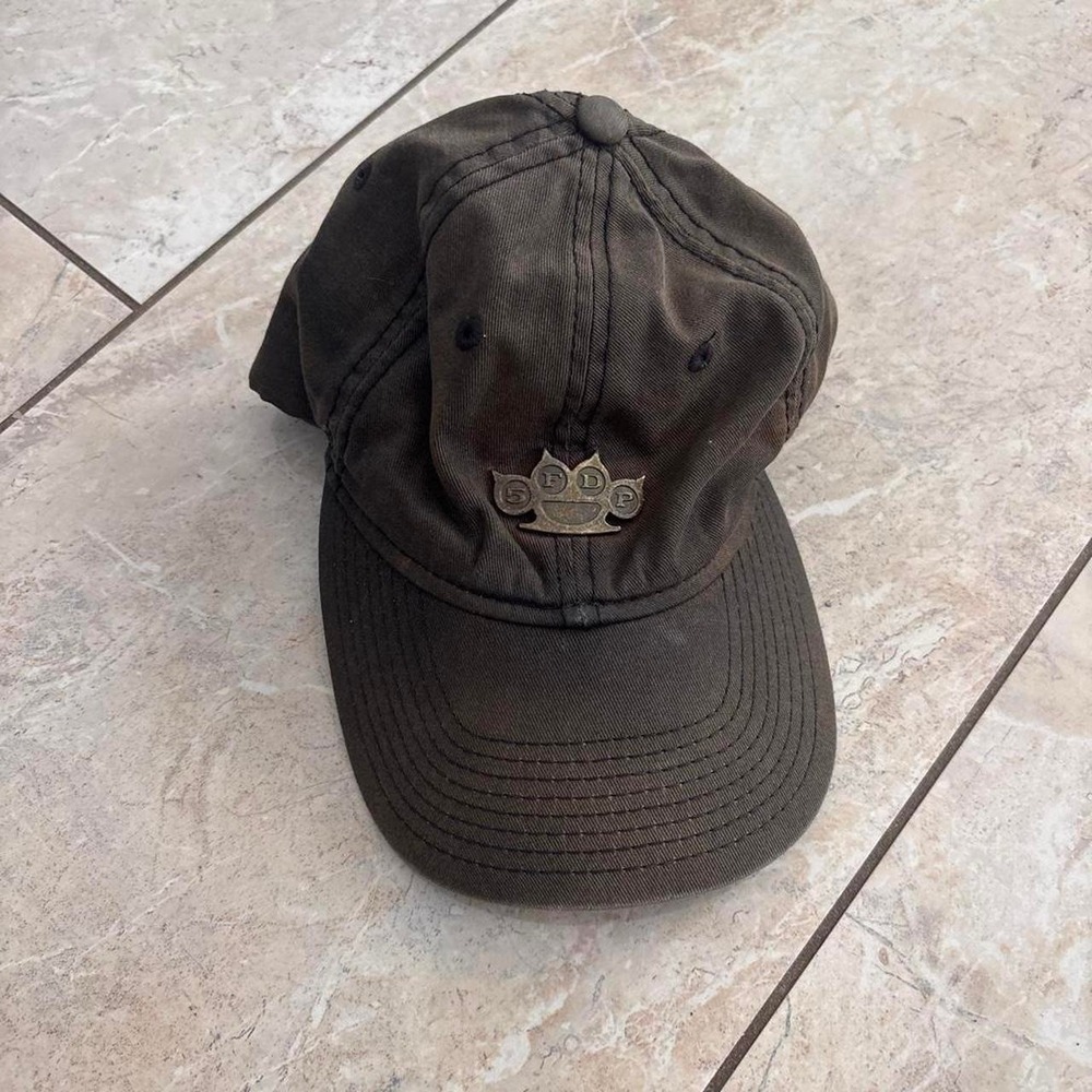 Five Finger Death Punch 2021 Tour Brown Baseball Cap Brass Knuckles Logo Hat